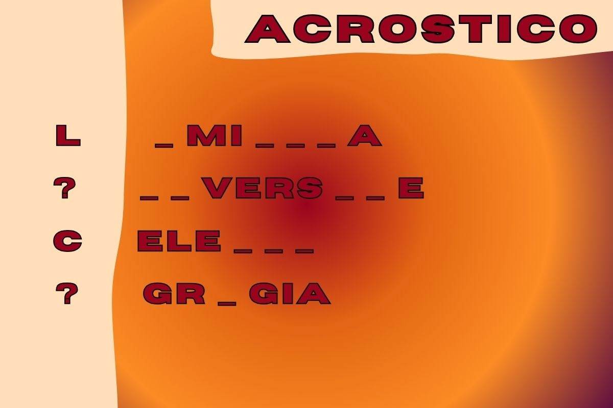 test intelligenza acrostico